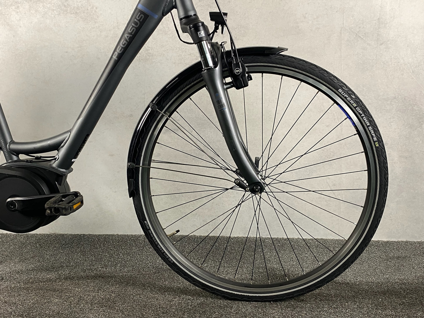 Pegasus Ancura E7F Wave 7G Active 400 Wh Freilauf 28' grey matt